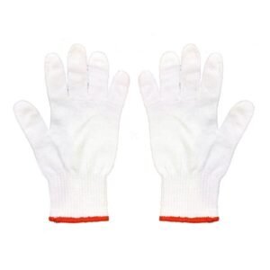 Cotton Bleach White – Knitted Gloves